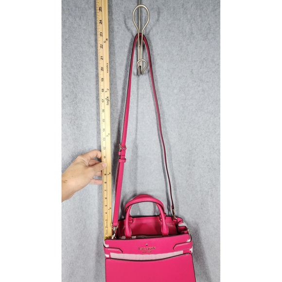 Kate Spade Margaux Medium‎ Satchel Womens Pink Leather Handbag Purse New Tag - Picture 14 of 16